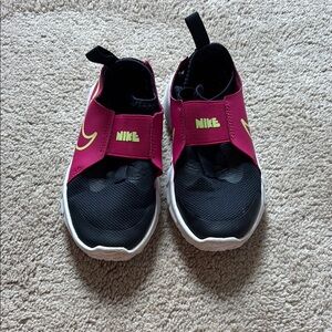 Nike Pink and Black Slip-On Sneakers
